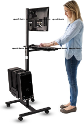 17" 43" Mobil Yükseklik Ayarlı, Sabit LCD Klavye PC Laptop Standı