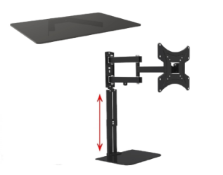 27"-32" 43" Çift Hareketli LCD Askı Aparatı Ayarlı DVD Sehpalı 