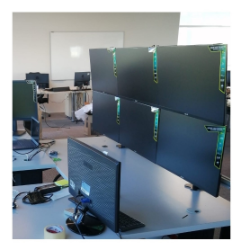 2 x 3 19" 24" 27" Monitör Destekli Masa Tipi LCD Monitör ve TV Kolu