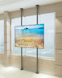 55" 60" 65" 75" 85" 105" Yüksek Portre LCD Yerden Zemine 2li Sütun Tavan Askı Aparatı 