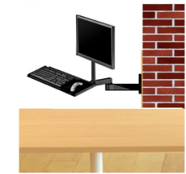 13"-27" Monitör Duvar Tipi LCD Monitör ve Klavyeli Askı Aparatı