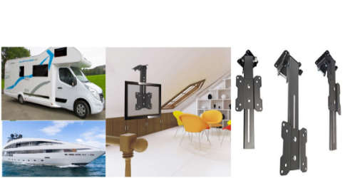 17" 27" 32" 43" Karavan Yachts Tavan montajlı katlanır LCD LED TV PC monitör eğimli çatı kamp kamyonu yerden tasarruf sağlayan dır