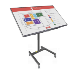 32" 43" 50" 55" Arası Seyyar Dokunmatik TV, LCD  Ekran Monitör için Zemin Sunum Standı 