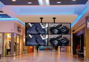 37" 55" Tavan Köşe & Düz Tipi 2 x 2 Çoklu Monitör İzleme Standları