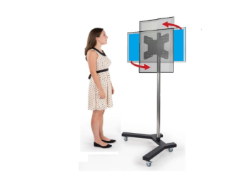 27" 32" 43" 55" Seyyar Sunum Standı 90°c Serbest Şekillendirme Dönme Rotasyon Adaptörlü 