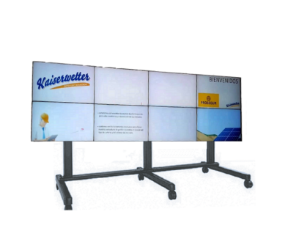 32" 55" 65" Seyyar Tip 2 x 4 Video Wall Çoklu Monitör İzleme Standları