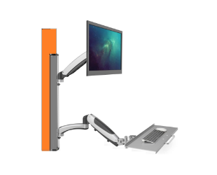 Stand Duvar & masa üstü sabit tip Monitör Destekli Amortisörlü LCD Monitör Klavye Çalışma Standı