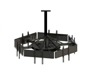 37"-55" 65" Tavan Uyumlu, LCD 6lı Sistem Çoklu Tavan Askı Aparatı 85 cm